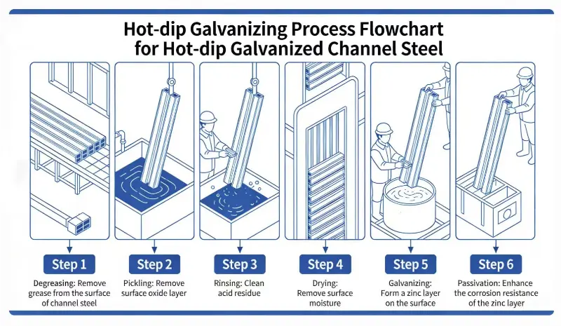 Core Production Process Standards for High-Quality Hot-Dip Galvanized Channel Steel