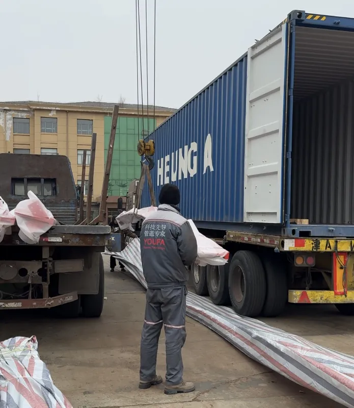 Shunchen structural steel column packaging for international shipment